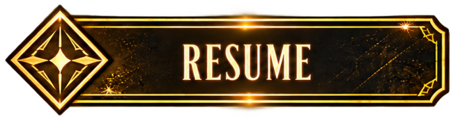 Resume button, selected