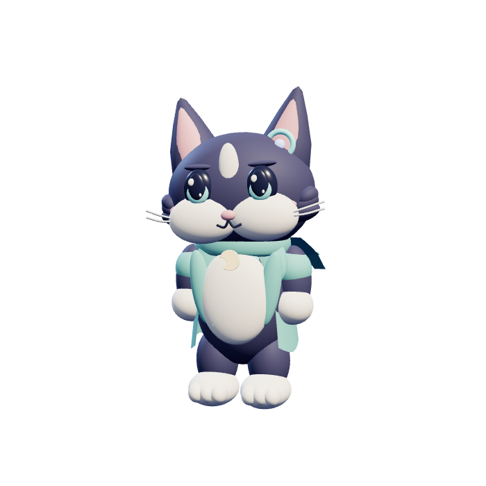 Tox wearing a mint scarf