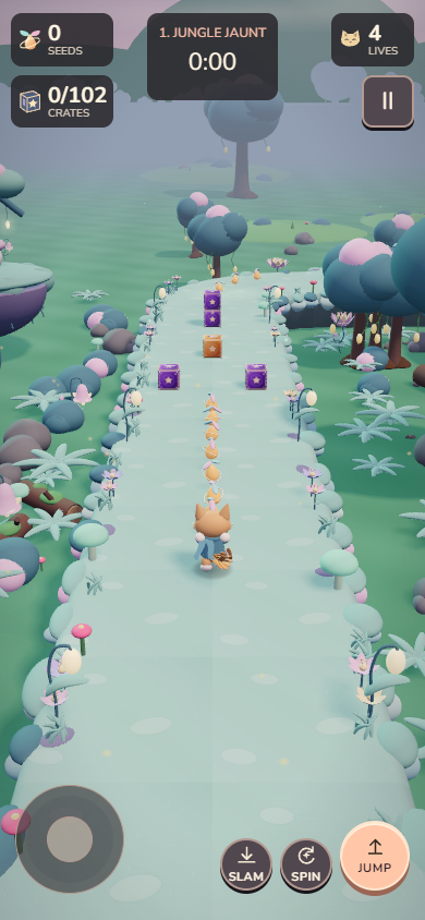 Pawsitive game and HUD at 390 by 844 pixels on Phone.