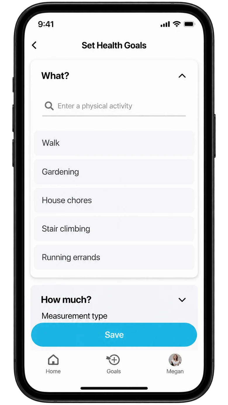 Select the activity