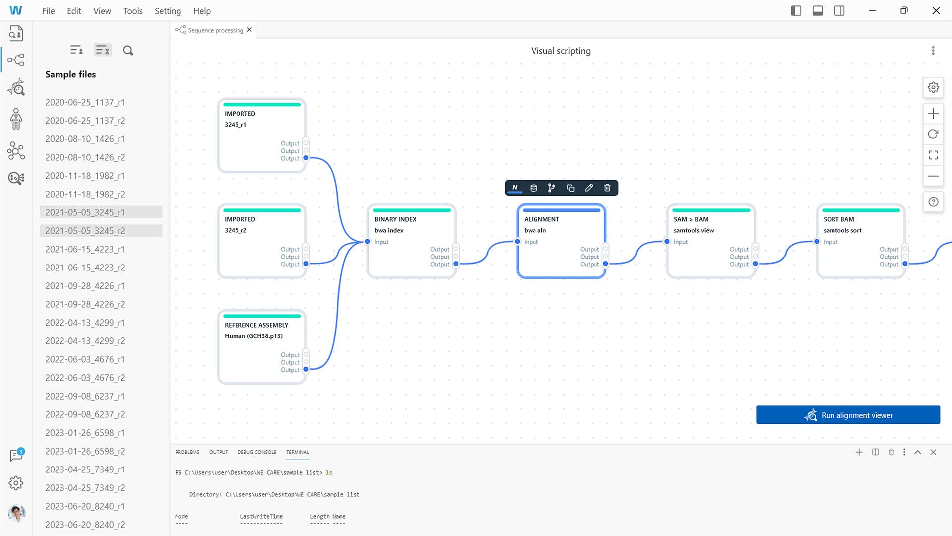Visual scripting