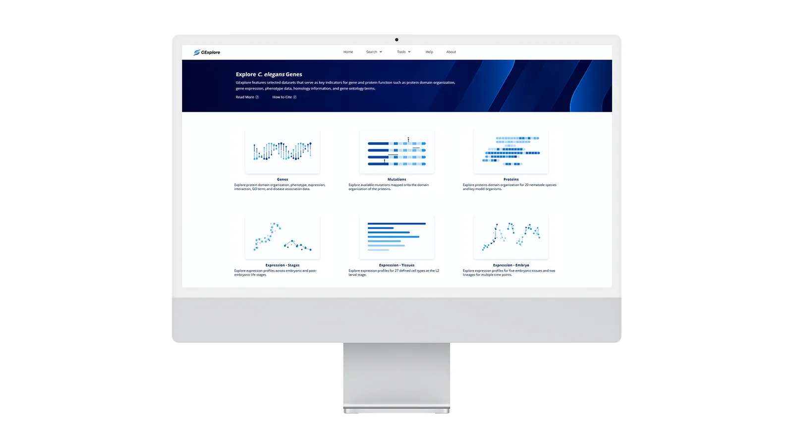 The redesigned GExplore landing page.