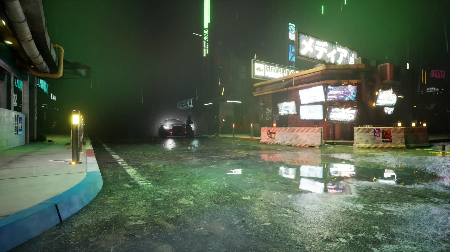 Environment studies — light, fog, and neon set the mood before geometry.