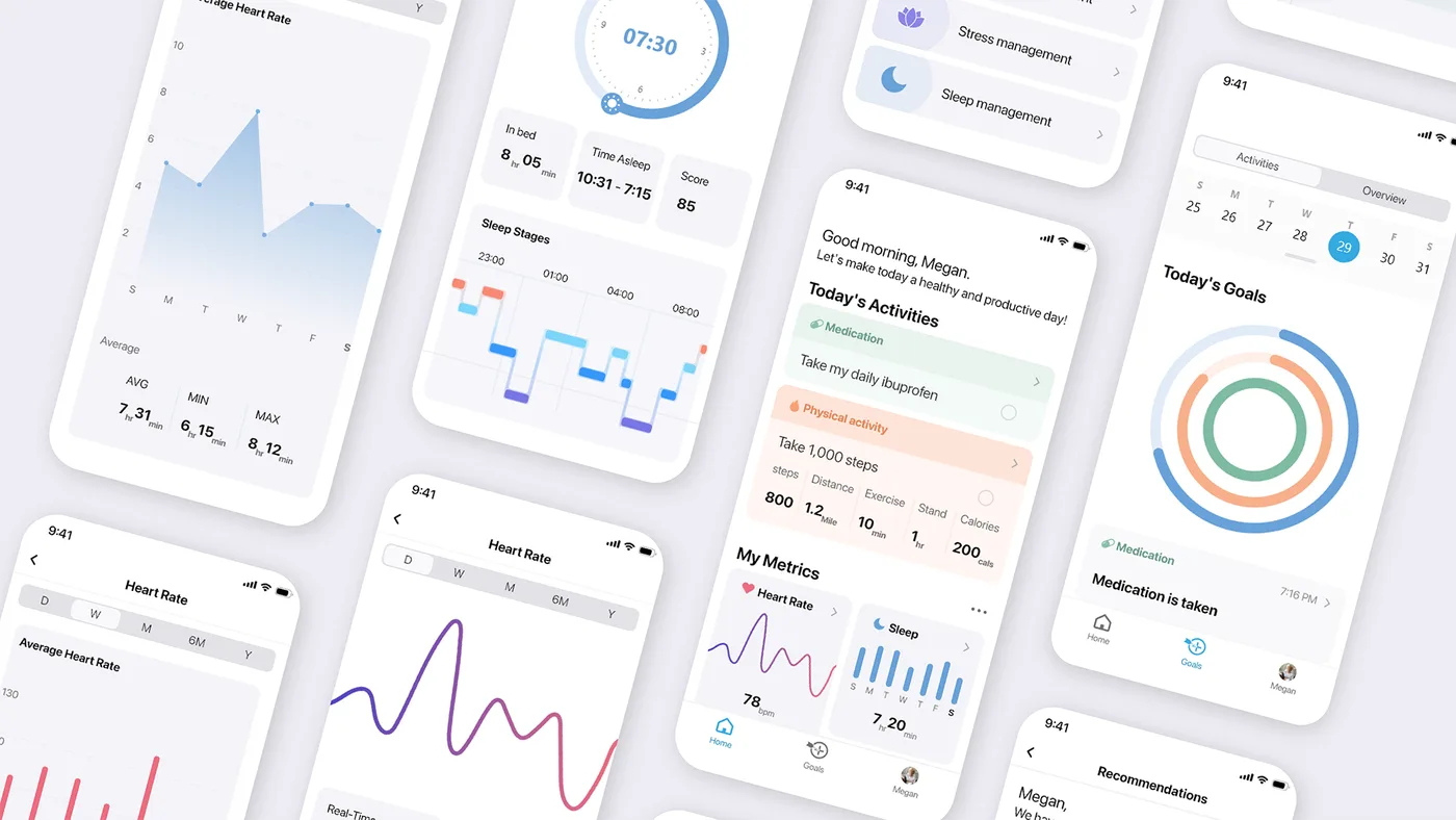 The We Care app at a glance.
